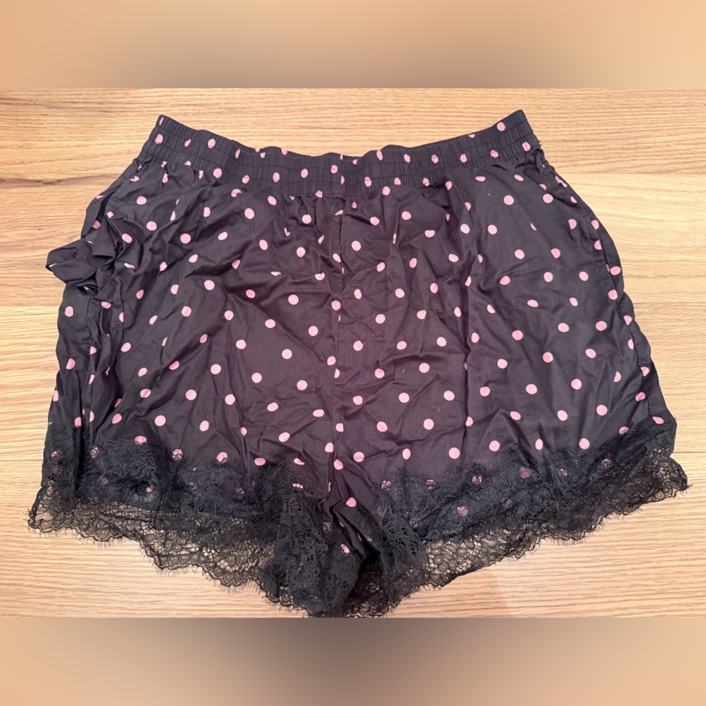 Victoria’s Secret Polka Dot Lace Trim Sleep Shorts